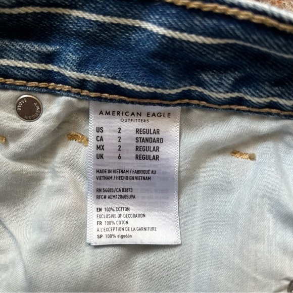 AMERICAN Eagle Pinstripe Jeans size 2 - Picture 5 of 6